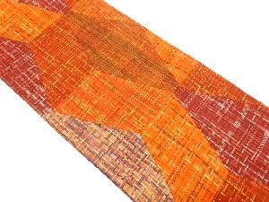 切りばめ 幾何学模様全通袋帯